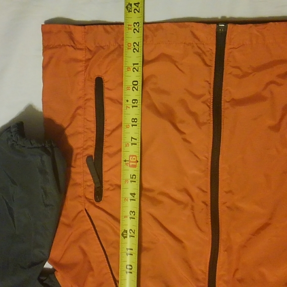 Columbia Sportswear Grey & Orange Windbreaker with Hood & Zippered Pockets 14/16 - Picture 3 of 6